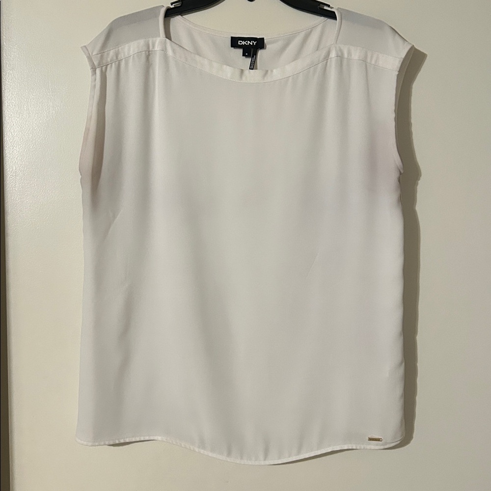 DKNY Ivory Cap Sleeve Top